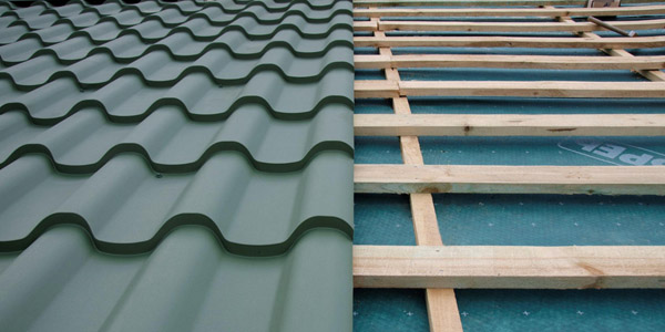 A picture of roof shingles being put on a roof