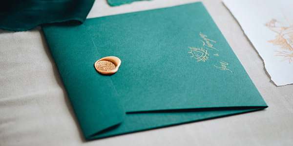 A green envelope