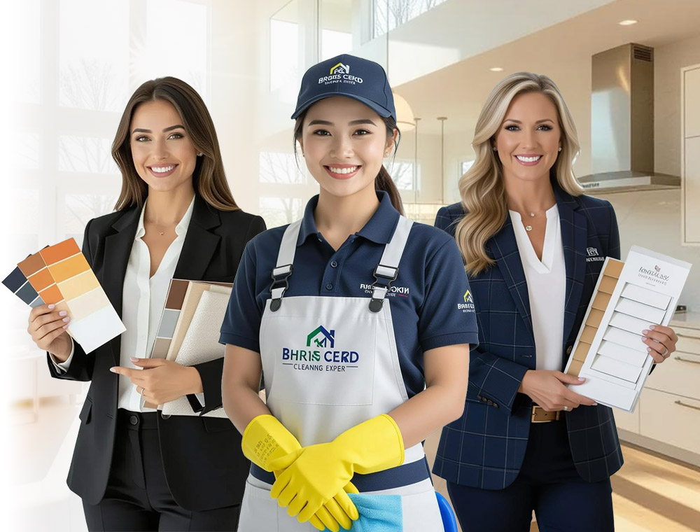Group of home services women smiling