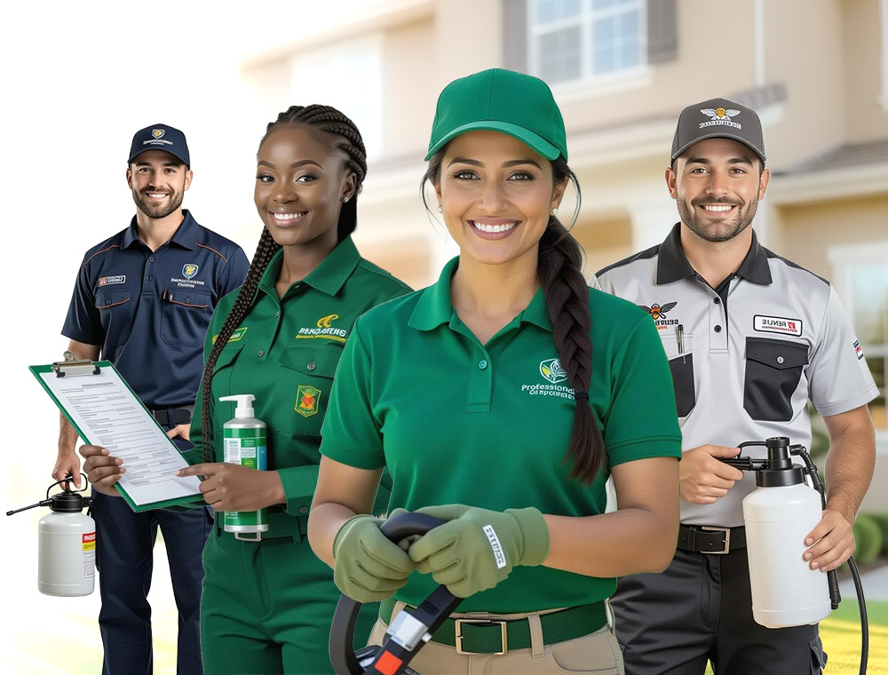 Group of home services women smiling