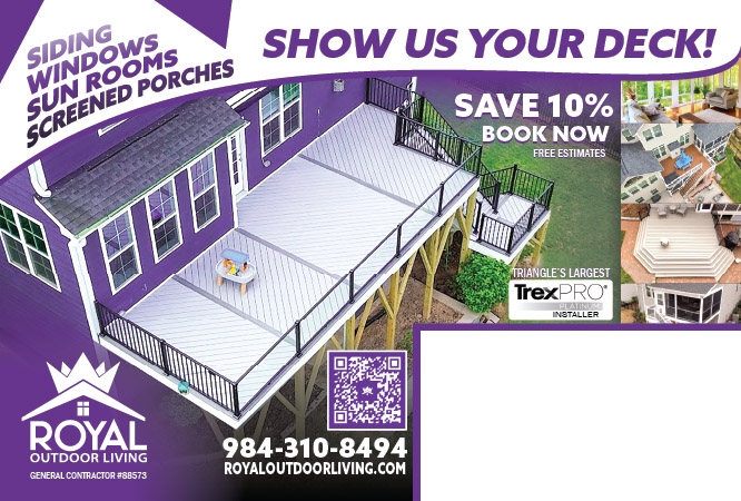 Royal outdoor living postcard design