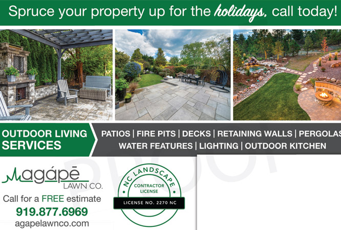 Agape lawn co postcard design