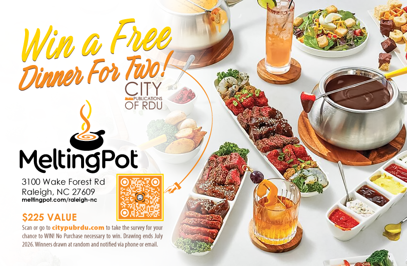 direct mail raleigh melting pot free dinner for two Artboard 1 direct mail marketing advertising city publications raleigh post card