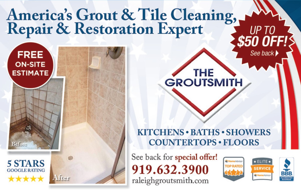 groutsmith of raleigh front direct mail advertising post card marketing