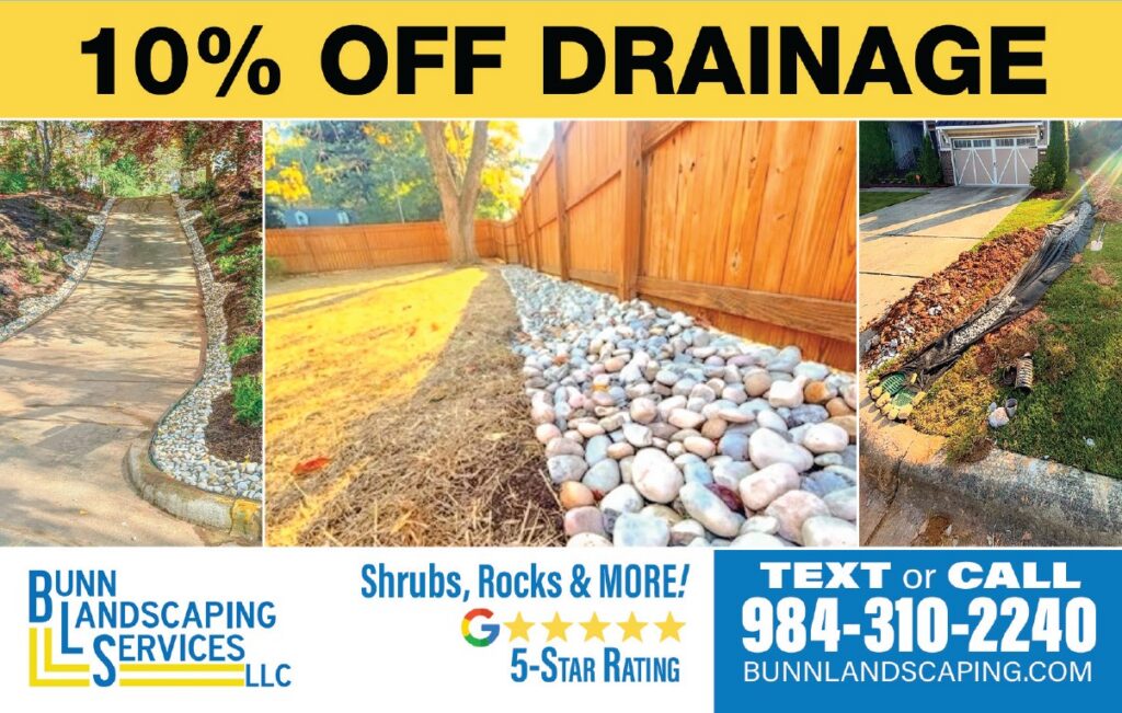 10% OFF landscaping drainage services direct mail advertising post card